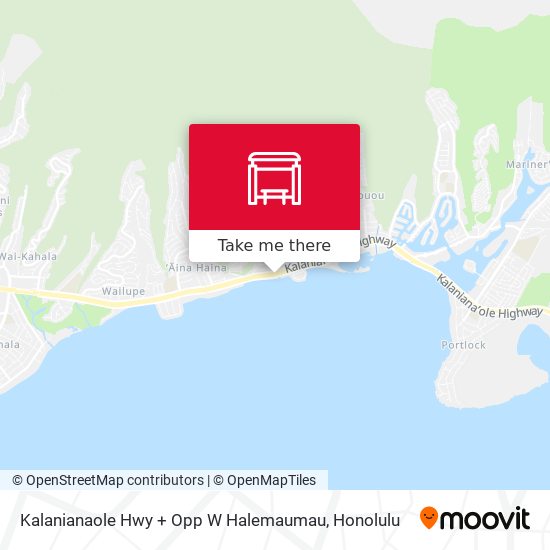 Kalanianaole Hwy + Opp W Halemaumau map