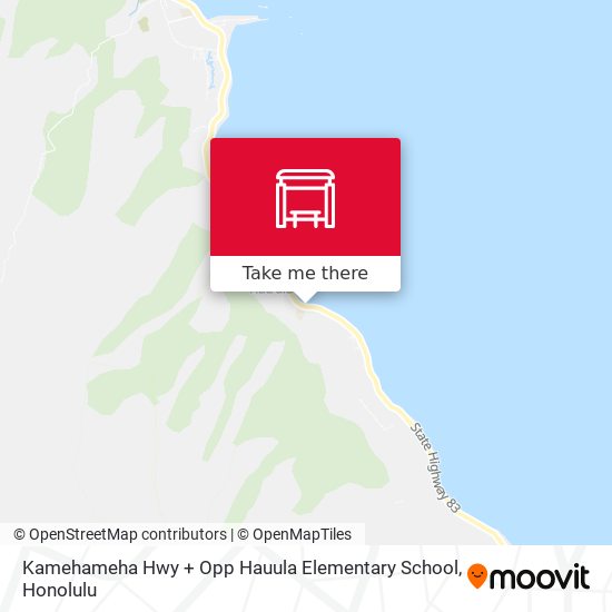 Kamehameha Hwy + Opp Hauula Elementary School map