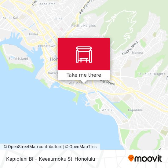 Kapiolani Bl + Keeaumoku St map