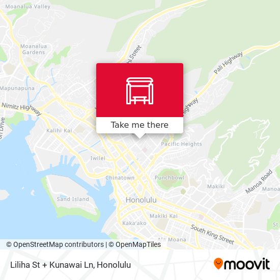 Mapa de Liliha St + Kunawai Ln