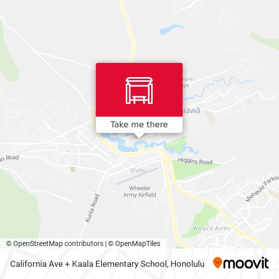 California Ave + Kaala Elementary School map