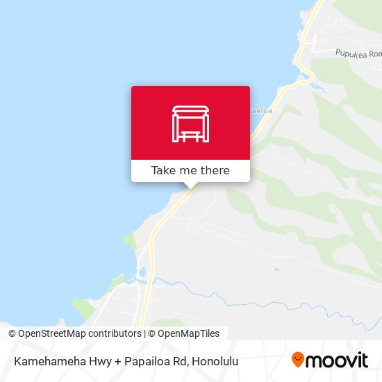 Mapa de Kamehameha Hwy + Papailoa Rd