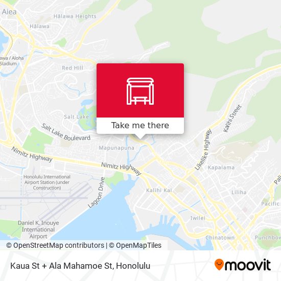 Kaua St + Ala Mahamoe St map