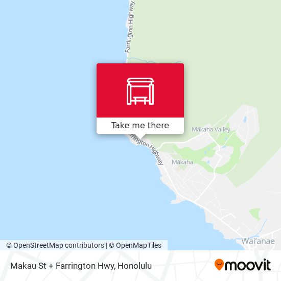 Mapa de Makau St + Farrington Hwy