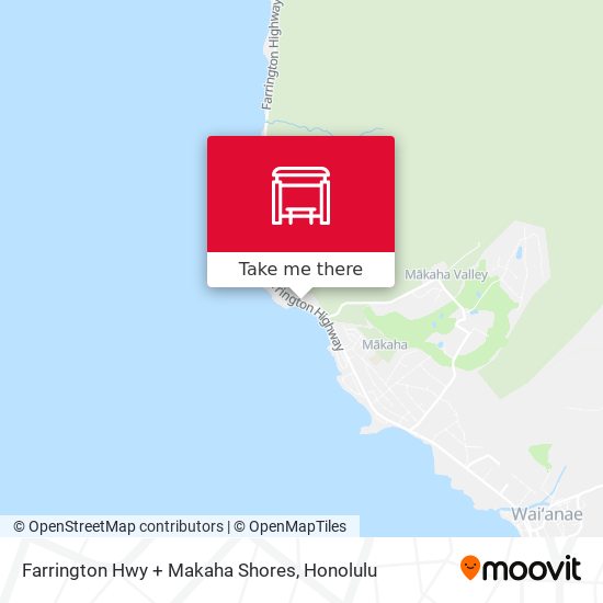 Farrington Hwy + Makaha Shores map