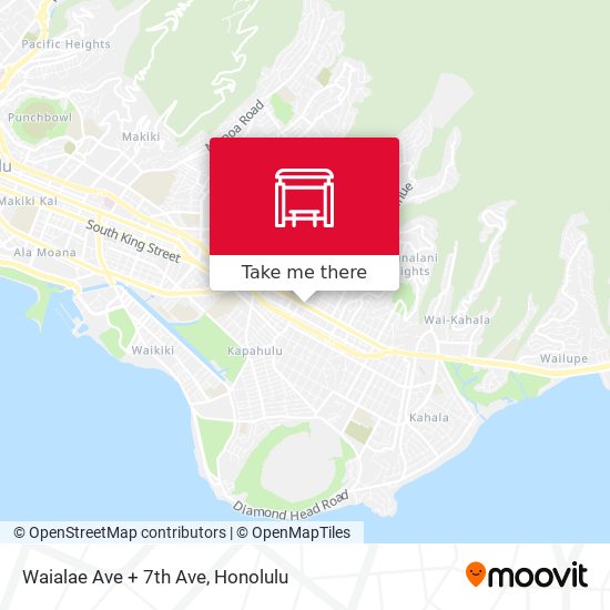 Mapa de Waialae Ave + 7th Ave