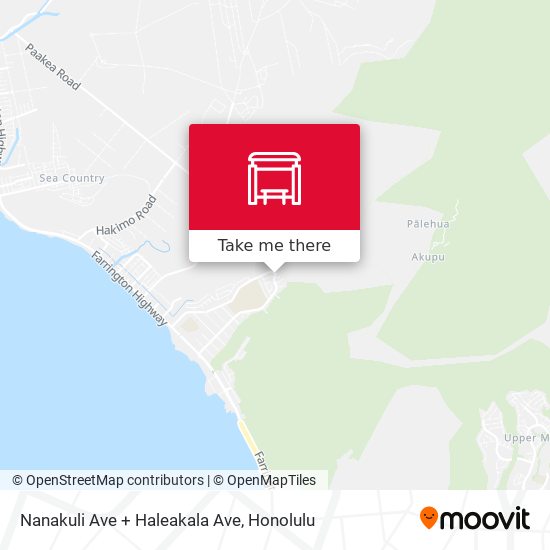 Nanakuli Ave + Haleakala Ave map