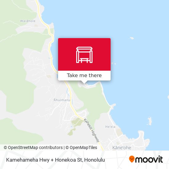 Kamehameha Hwy + Honekoa St map