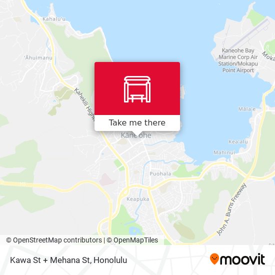 Kawa St + Mehana St map