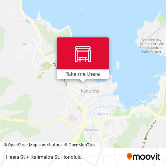 Heeia St + Kalimaloa St map