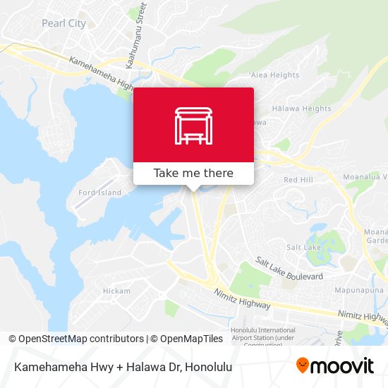 Kamehameha Hwy + Halawa Dr map