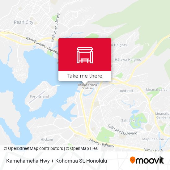 Mapa de Kamehameha Hwy + Kohomua St