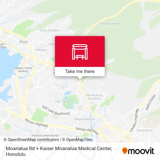 Moanalua Rd + Kaiser Moanalua Medical Center map