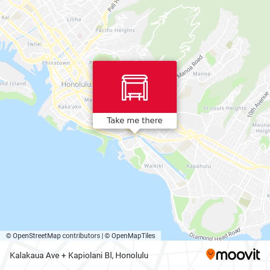 Kalakaua Ave + Kapiolani Bl map