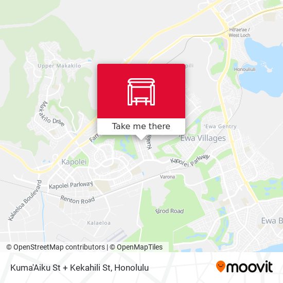 Mapa de Kuma'Aiku St + Kekahili St