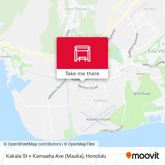 Mapa de Kakala St + Kamaaha Ave (Mauka)