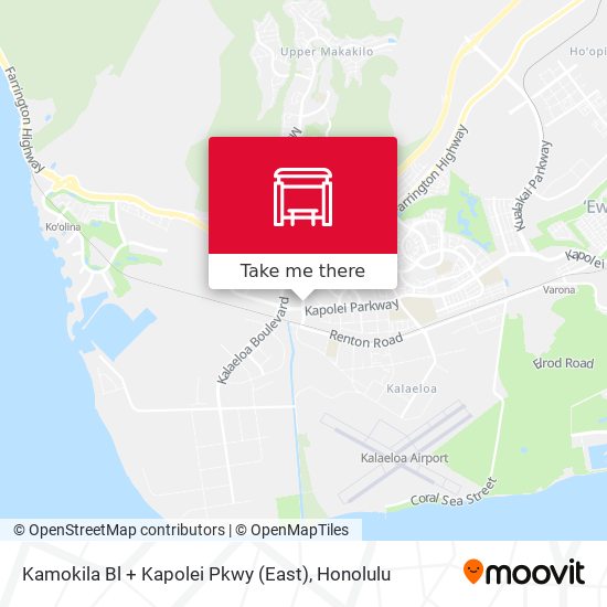 Kamokila Bl + Kapolei Pkwy (East) map