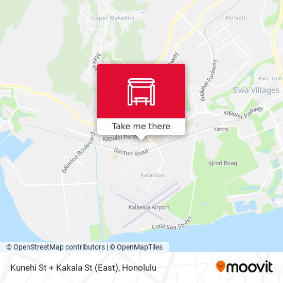 Mapa de Kunehi St + Kakala St (East)