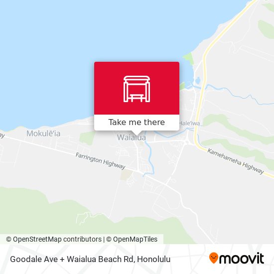 Goodale Ave + Waialua Beach Rd map