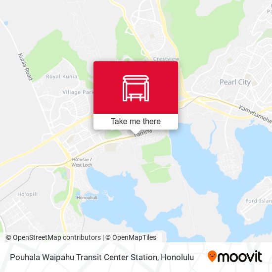 Pouhala Waipahu Transit Center Station map