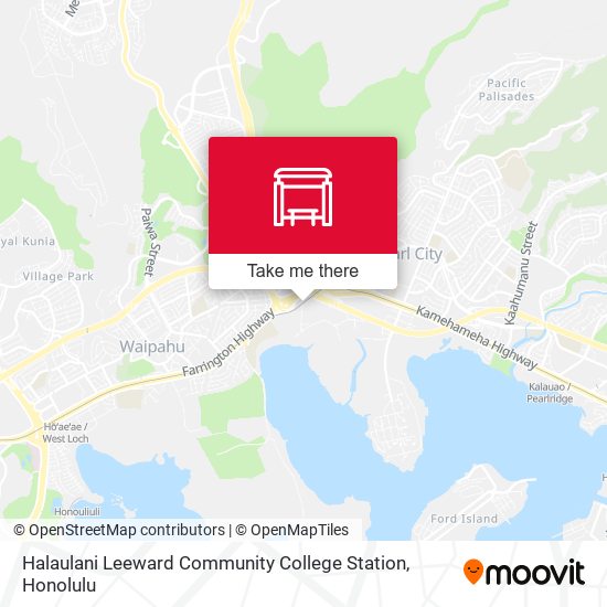 Mapa de Halaulani Leeward Community College Station