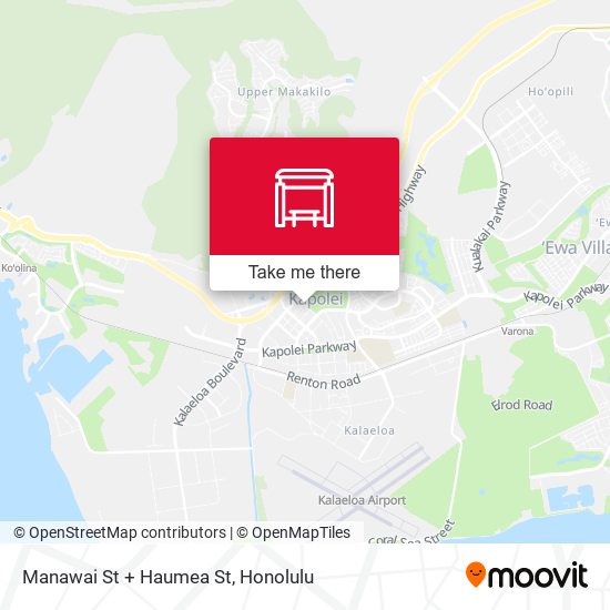 Manawai St + Haumea St map