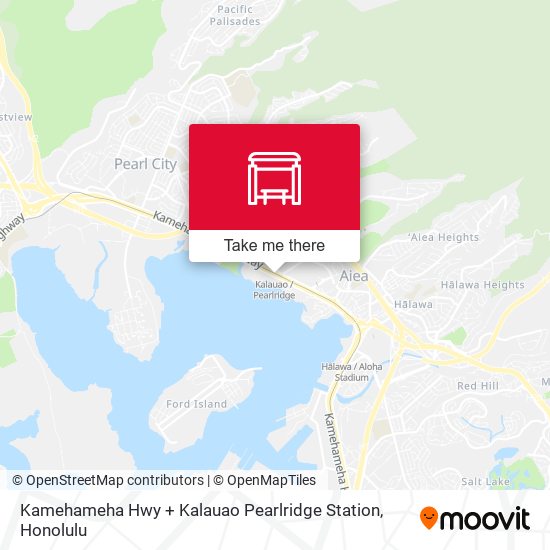 Kamehameha Hwy + Kalauao Pearlridge Station map