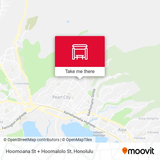 Hoomoana St + Hoomalolo St map