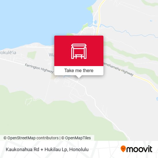 Kaukonahua Rd + Hukilau Lp map