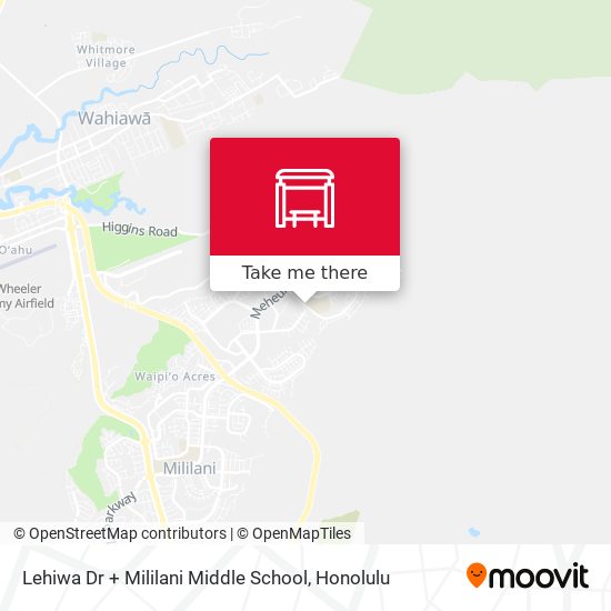 Mapa de Lehiwa Dr + Mililani Middle School