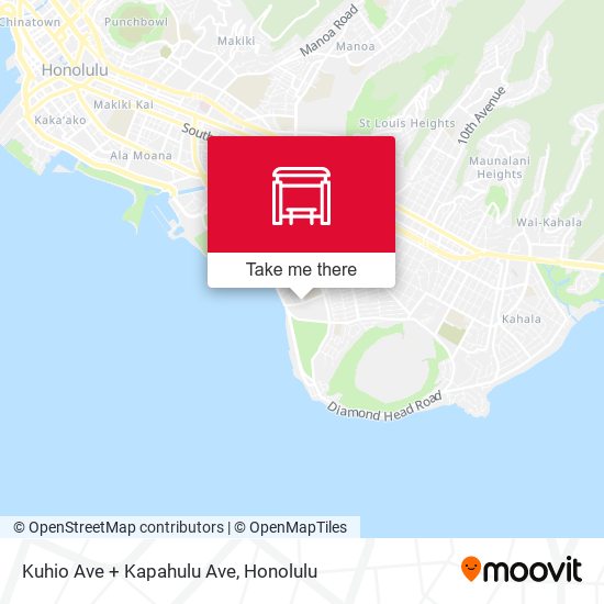 Kuhio Ave + Kapahulu Ave map