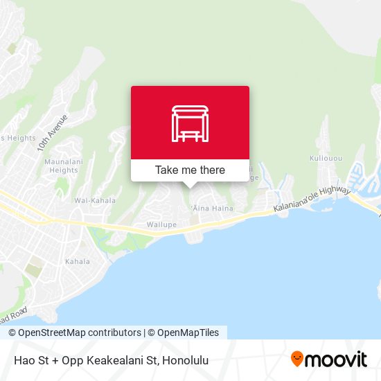 Mapa de Hao St + Opp Keakealani St
