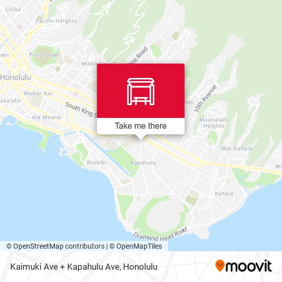 Kaimuki Ave + Kapahulu Ave map