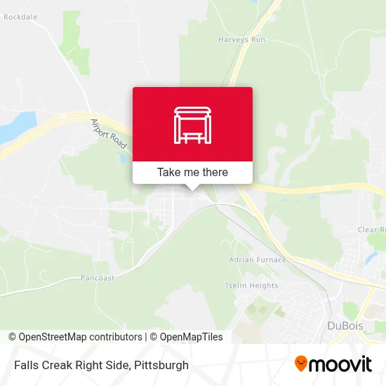 Falls Creak Right Side map