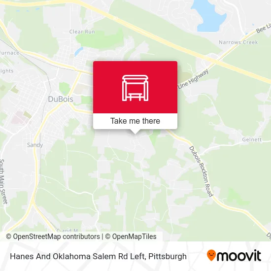 Mapa de Hanes And Oklahoma Salem Rd Left