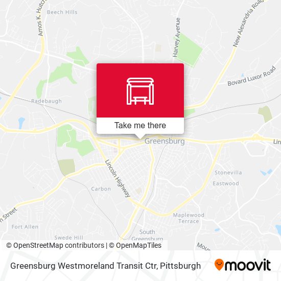 Greensburg Westmoreland Transit Ctr map