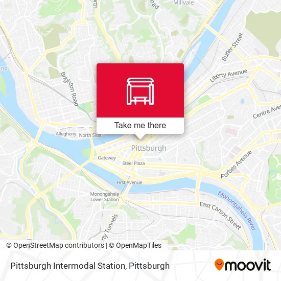 Mapa de Pittsburgh Intermodal Station