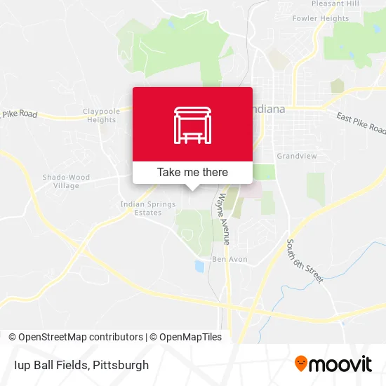 Iup Ball Fields map