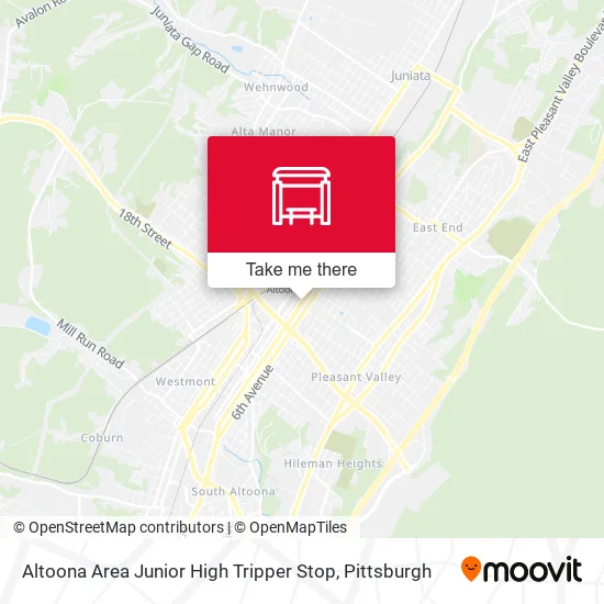 Altoona Area Junior High Tripper Stop map