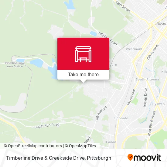 Timberline Drive & Creekside Drive map
