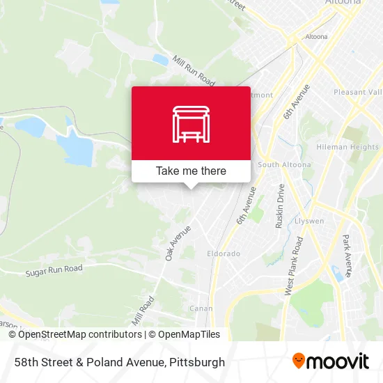 58th Street & Poland Avenue map