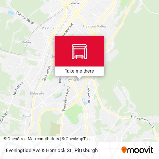 Eveningtide Ave & Hemlock St. map