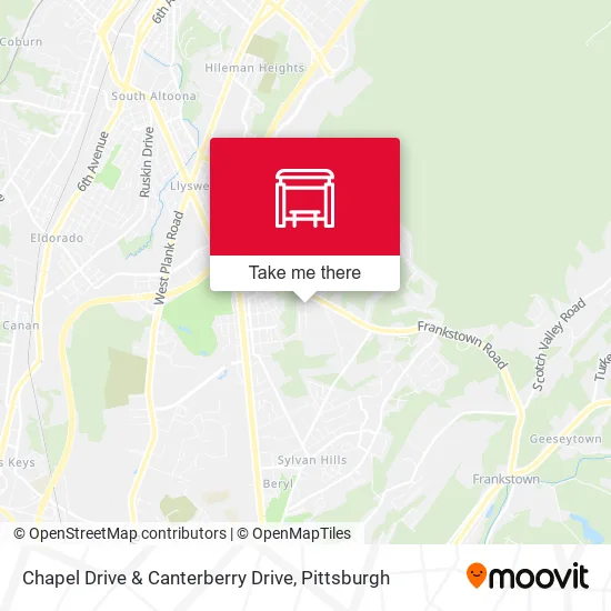 Chapel Drive & Canterberry Drive map