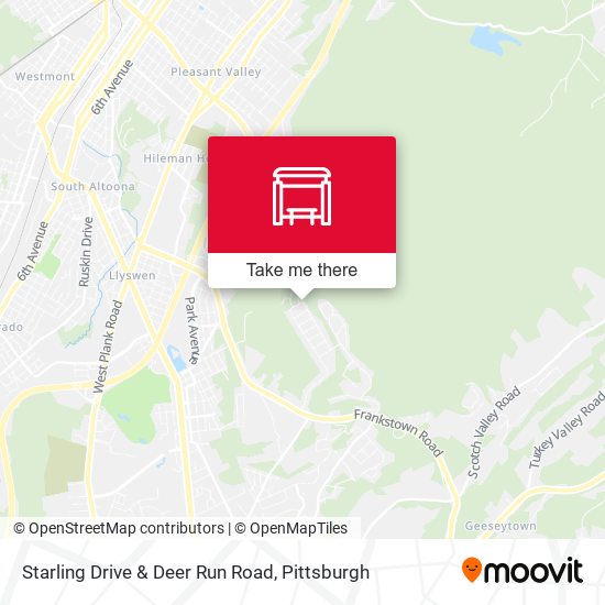 Starling Drive & Deer Run Road map