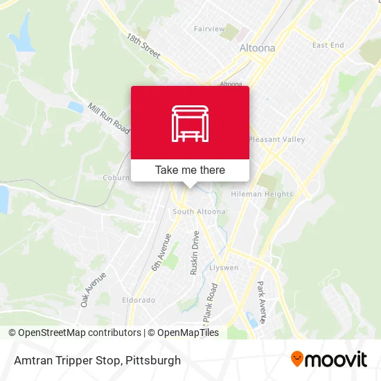 Mapa de Amtran Tripper Stop
