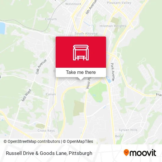 Mapa de Russell Drive & Goods Lane