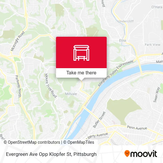 Mapa de Evergreen Ave Opp Klopfer St