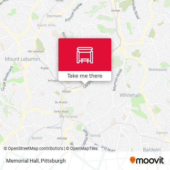 Memorial Hall map