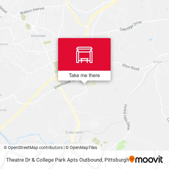 Theatre Dr & College Park Apts Outbound map