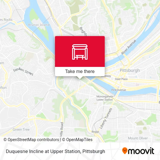 Mapa de Duquesne Incline at Upper Station